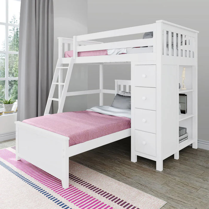 Jackpot Deluxe Leg Loft Bed Storage + Twin Bed