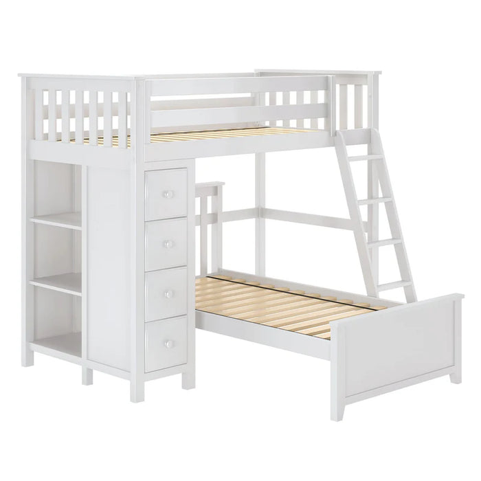Jackpot Deluxe Leg Loft Bed Storage + Twin Bed