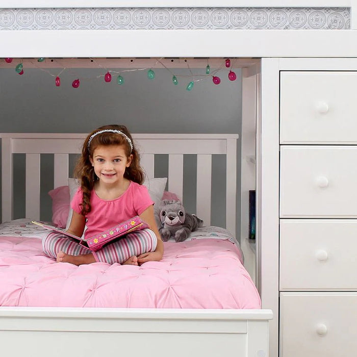 Jackpot Deluxe Leg Loft Bed Storage + Twin Bed