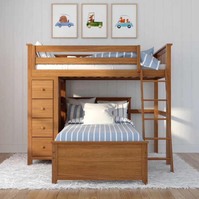 Jackpot Deluxe Leg Loft Bed Storage + Twin Bed