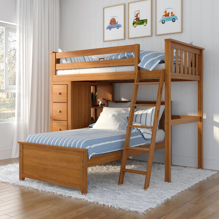 Jackpot Deluxe Leg Loft Bed Storage + Twin Bed