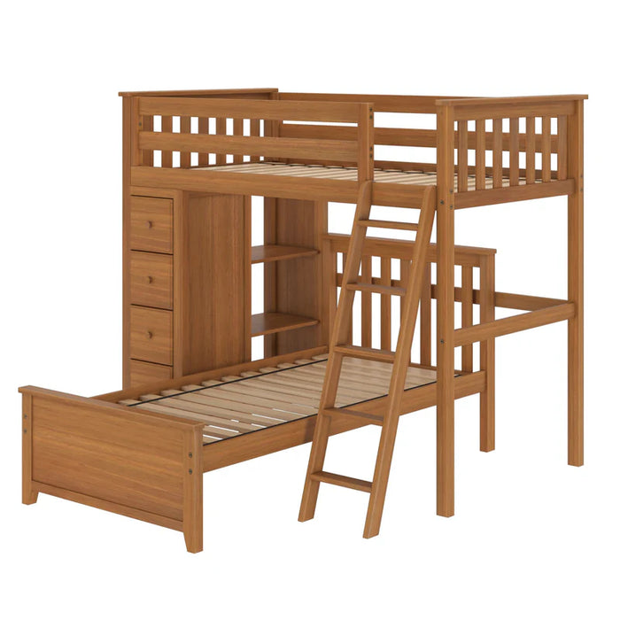 Jackpot Deluxe Leg Loft Bed Storage + Twin Bed