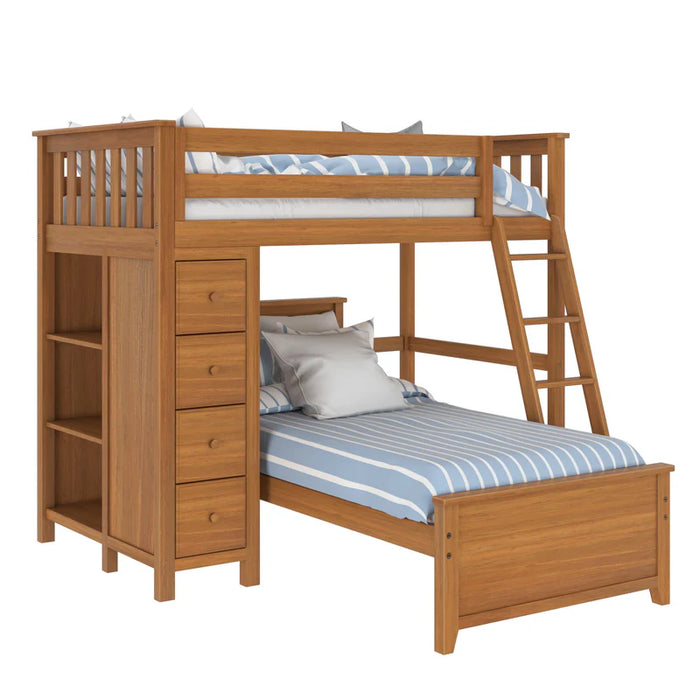 Jackpot Deluxe Leg Loft Bed Storage + Twin Bed