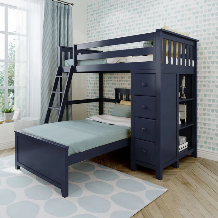 Jackpot Deluxe Leg Loft Bed Storage + Twin Bed