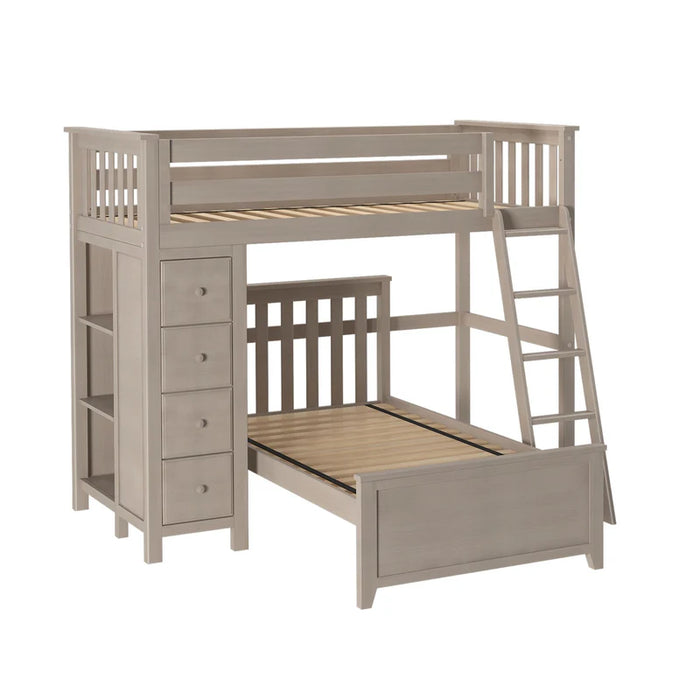 Jackpot Deluxe Leg Loft Bed Storage + Twin Bed