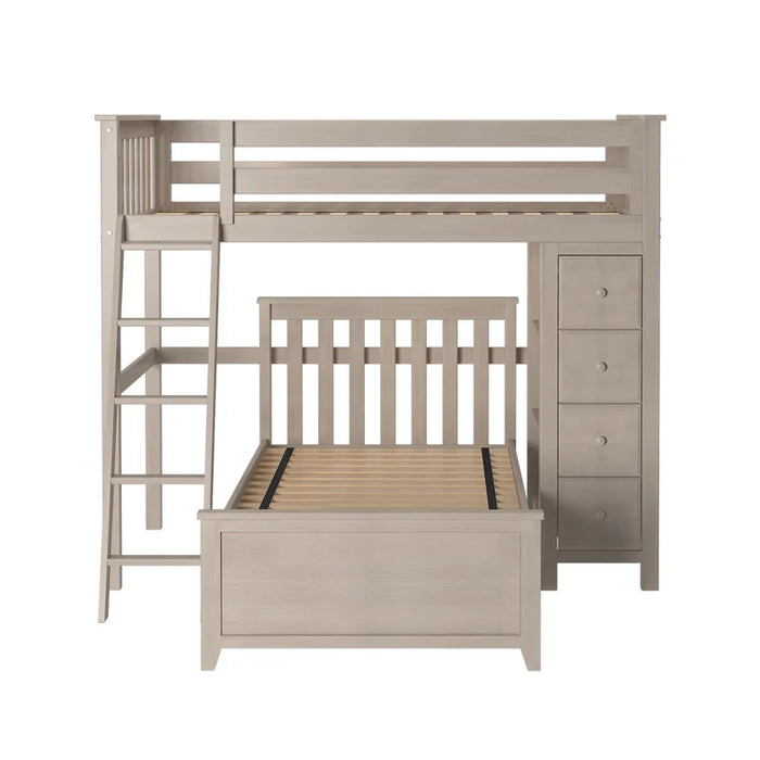 Jackpot Deluxe Leg Loft Bed Storage + Twin Bed