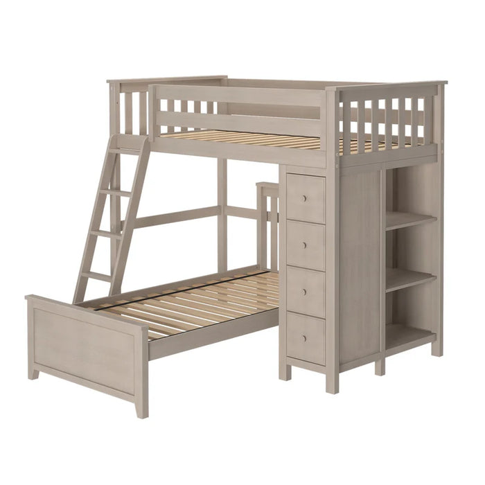 Jackpot Deluxe Leg Loft Bed Storage + Twin Bed