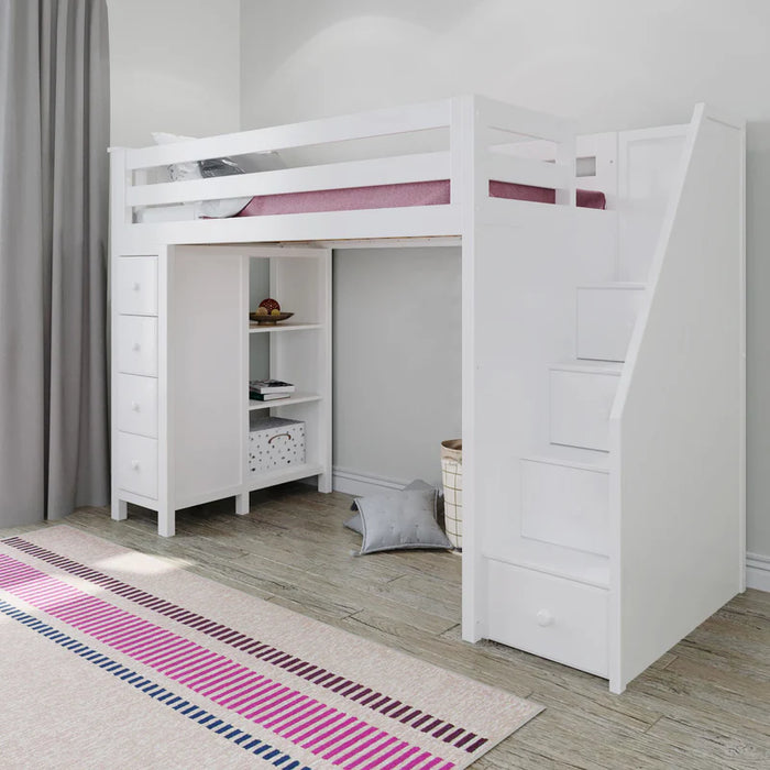 Jackpot Deluxe Staircase Loft Bed Storage