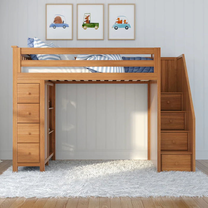 Jackpot Deluxe Staircase Loft Bed Storage