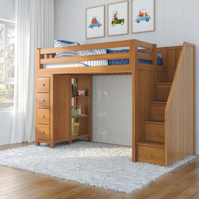 Jackpot Deluxe Staircase Loft Bed Storage