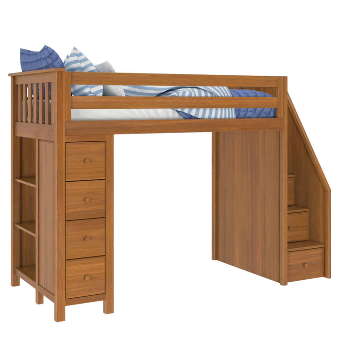 Jackpot Deluxe Staircase Loft Bed Storage