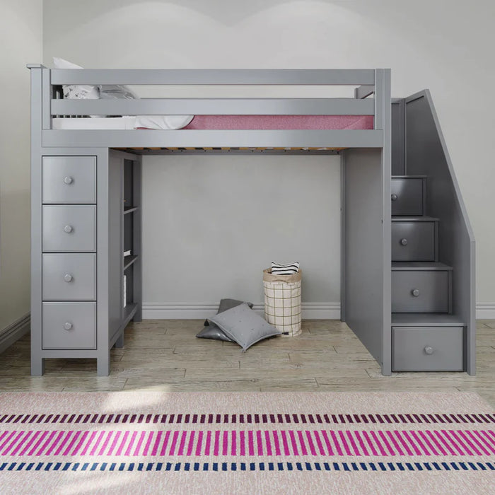 Jackpot Deluxe Staircase Loft Bed Storage