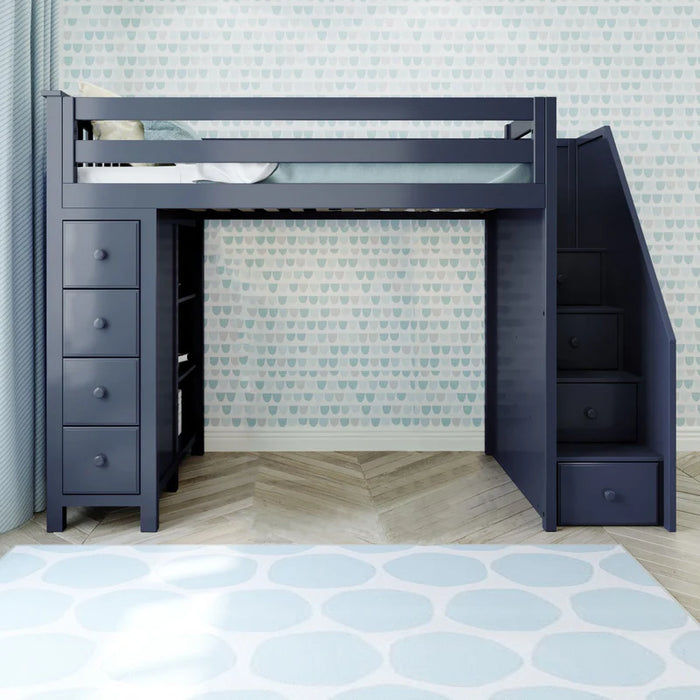 Jackpot Deluxe Staircase Loft Bed Storage