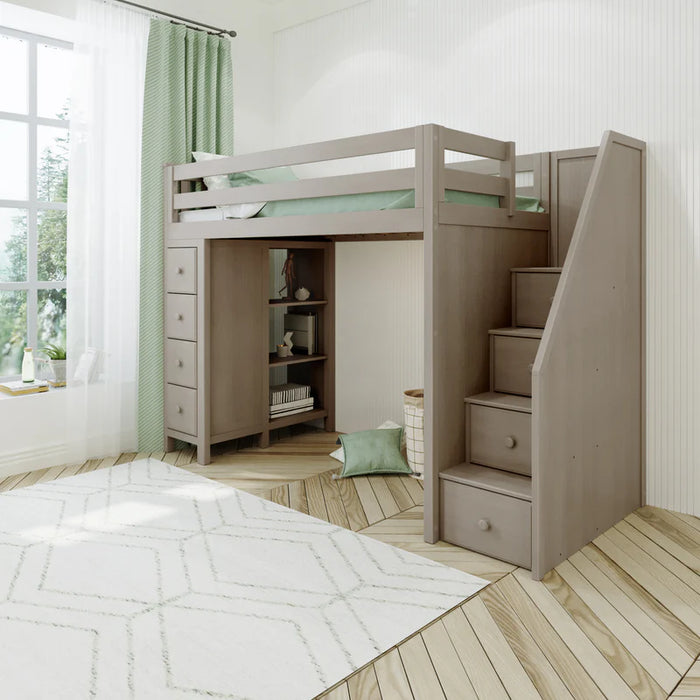 Jackpot Deluxe Staircase Loft Bed Storage