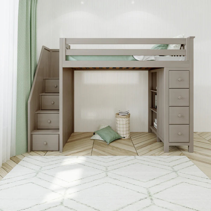 Jackpot Deluxe Staircase Loft Bed Storage