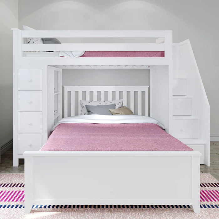Jackpot Deluxe Staircase Loft Bed Storage + Full Bed