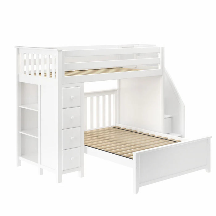 Jackpot Deluxe Staircase Loft Bed Storage + Full Bed
