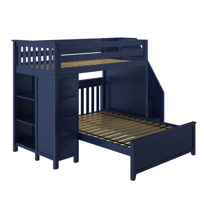 Jackpot Deluxe Staircase Loft Bed Storage + Full Bed