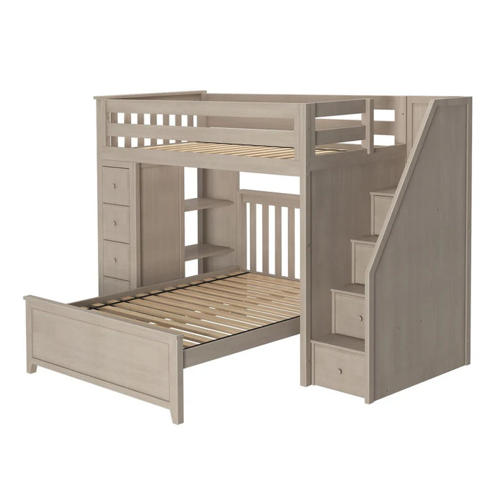 Jackpot Deluxe Staircase Loft Bed Storage + Full Bed