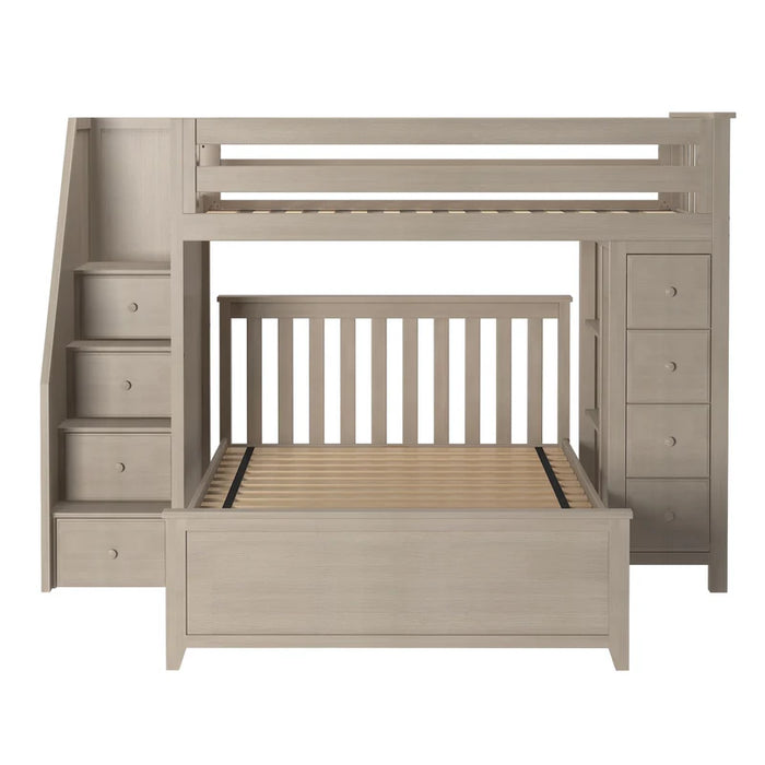 Jackpot Deluxe Staircase Loft Bed Storage + Full Bed