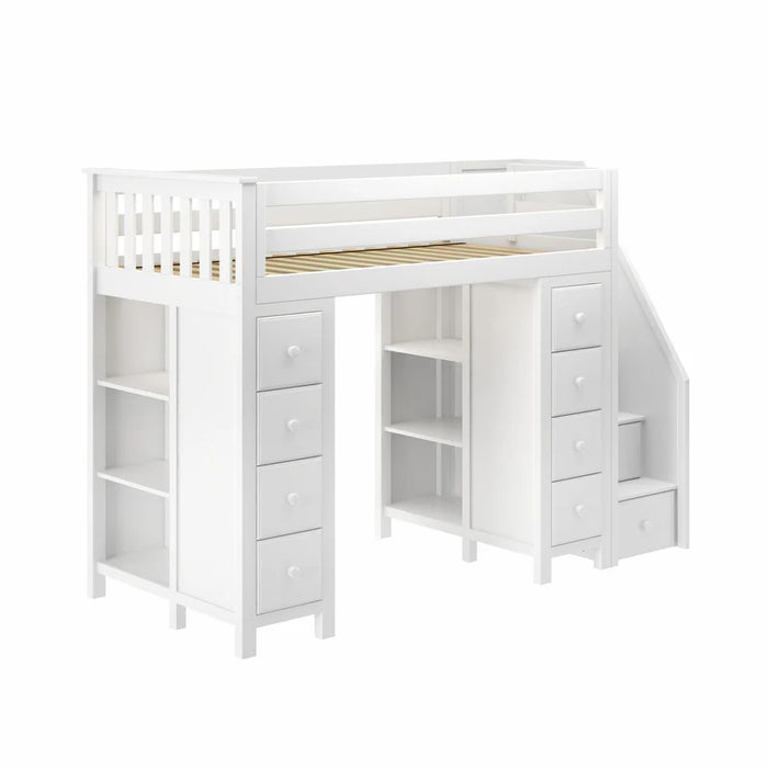 Jackpot Deluxe Staircase Loft Bed Storage + Storage