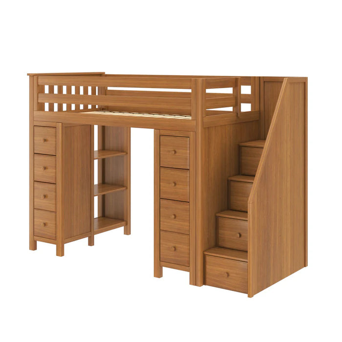Jackpot Deluxe Staircase Loft Bed Storage + Storage
