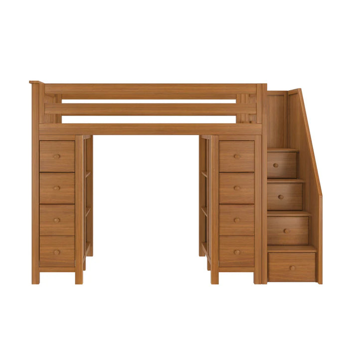 Jackpot Deluxe Staircase Loft Bed Storage + Storage