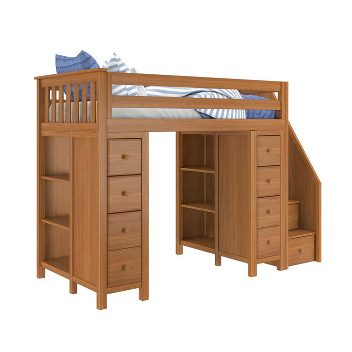 Jackpot Deluxe Staircase Loft Bed Storage + Storage