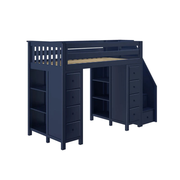 Jackpot Deluxe Staircase Loft Bed Storage + Storage