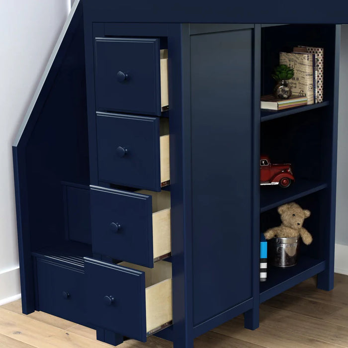 Jackpot Deluxe Staircase Loft Bed Storage + Storage