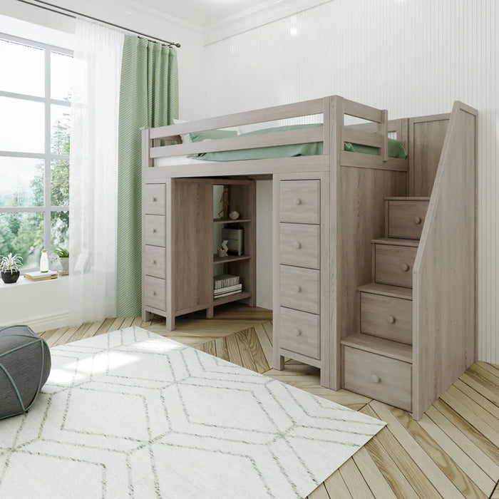 Jackpot Deluxe Staircase Loft Bed Storage + Storage