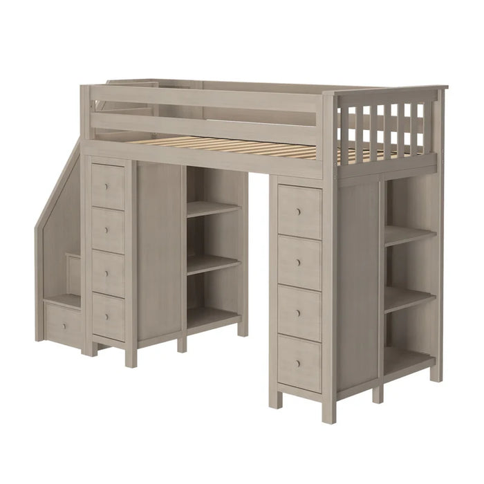 Jackpot Deluxe Staircase Loft Bed Storage + Storage