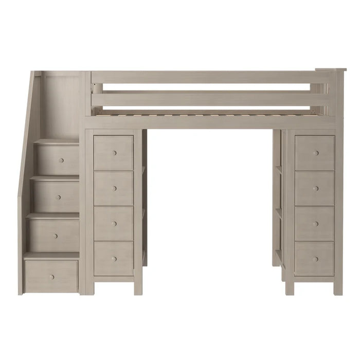 Jackpot Deluxe Staircase Loft Bed Storage + Storage