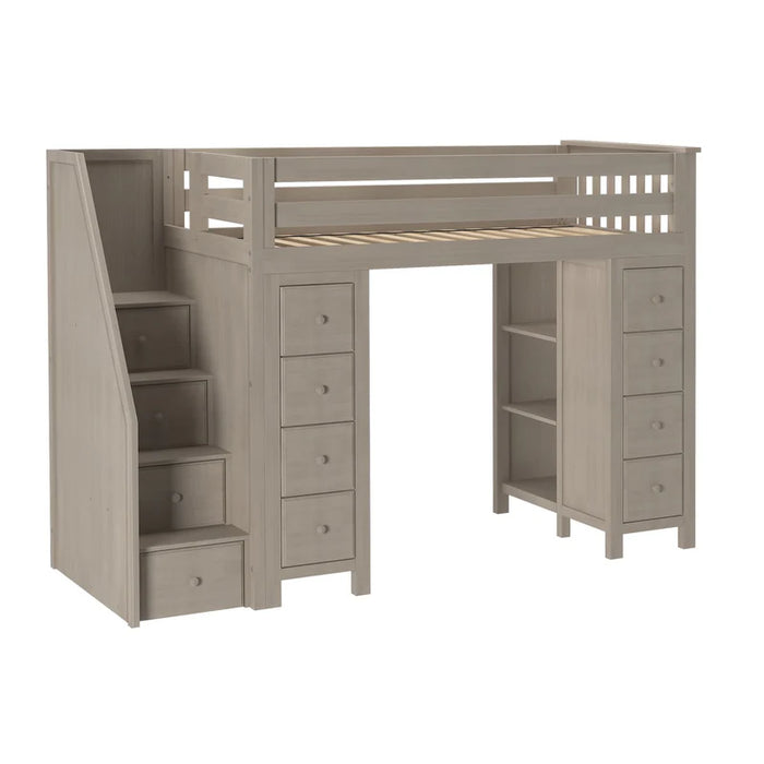 Jackpot Deluxe Staircase Loft Bed Storage + Storage