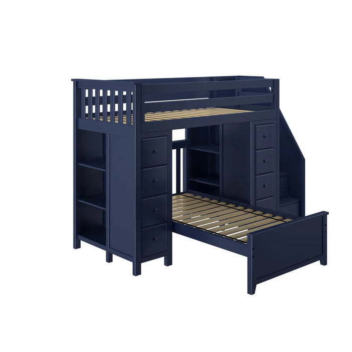 Jackpot Deluxe Staircase Loft Bed Storage Storage + Twin Bed