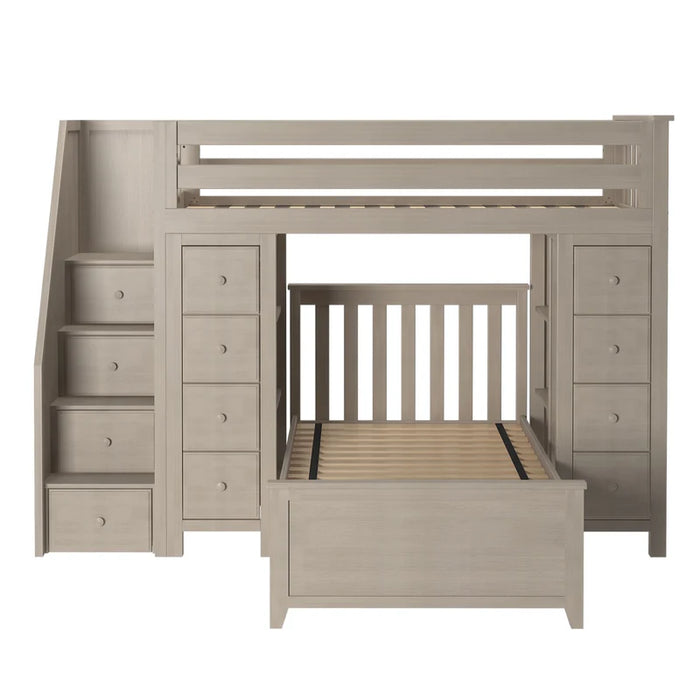 Jackpot Deluxe Staircase Loft Bed Storage Storage + Twin Bed
