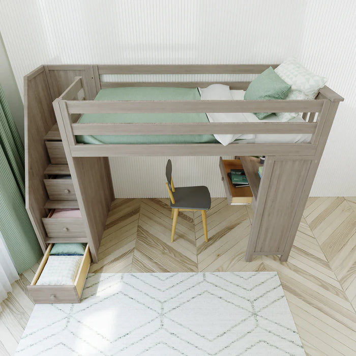 Jackpot Deluxe Staircase Loft Bed Study
