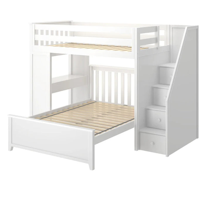 Jackpot Deluxe Staircase Loft Bed Desk + Full Bed