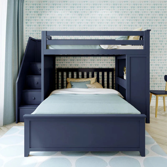 Jackpot Deluxe Staircase Loft Bed Desk + Full Bed