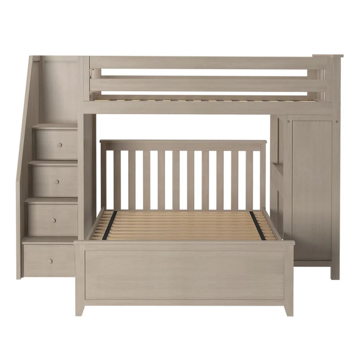 Jackpot Deluxe Staircase Loft Bed Desk + Full Bed