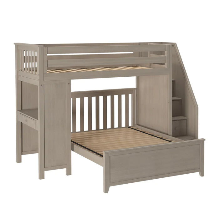 Jackpot Deluxe Staircase Loft Bed Desk + Full Bed