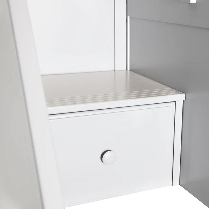 Jackpot Deluxe Staircase Loft Bed Desk + Dresser, Twin
