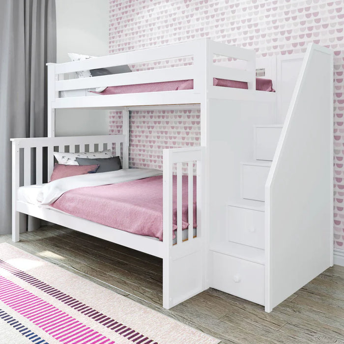 Jackpot Deluxe Twin over Full Staircase Bunk-Holds 400 LBS on each bed...Parent Friendly