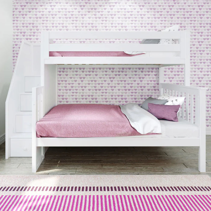 Jackpot Deluxe Twin over Full Staircase Bunk-Holds 400 LBS on each bed...Parent Friendly