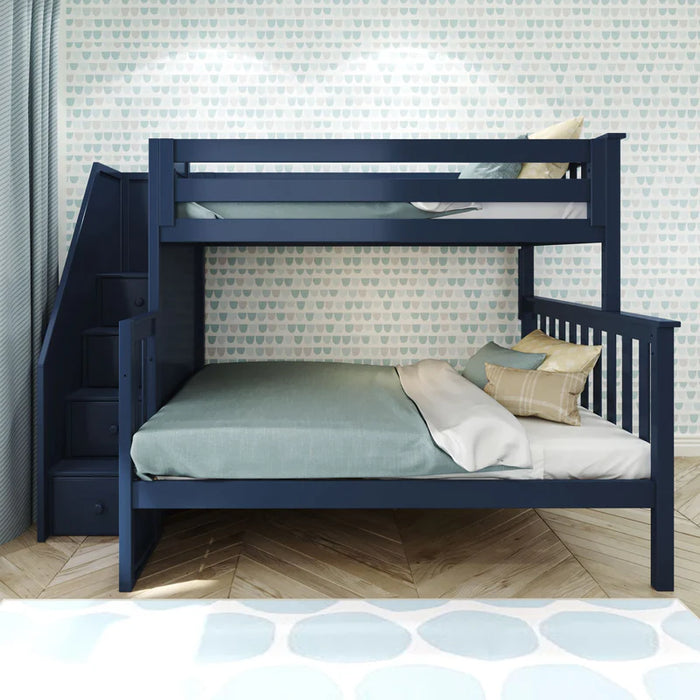 Jackpot Deluxe Twin over Full Staircase Bunk-Holds 400 LBS on each bed...Parent Friendly