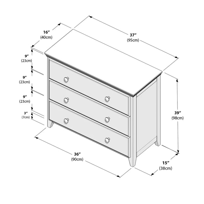Jackpot Deluxe 3-Drawer Dresser