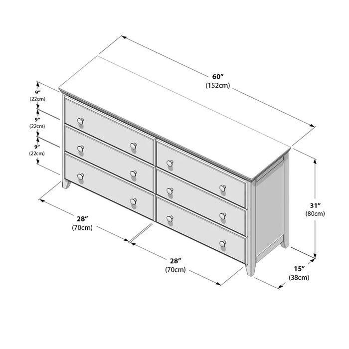 Jackpot Deluxe 6-Drawer Dresser