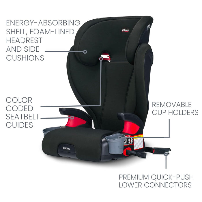 Britax Skyline® 2-Stage Belt-Positioning Booster with Quick-Push Connectors