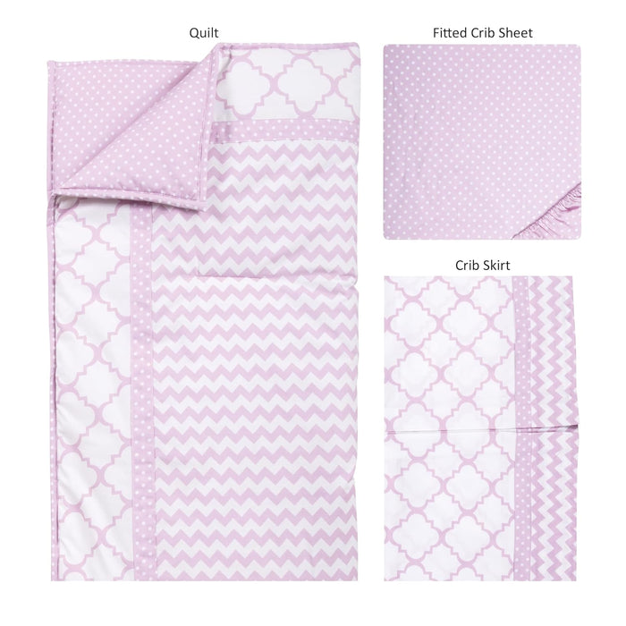 Trend Lab Orchid Bloom 3-pc. Crib Bedding Set