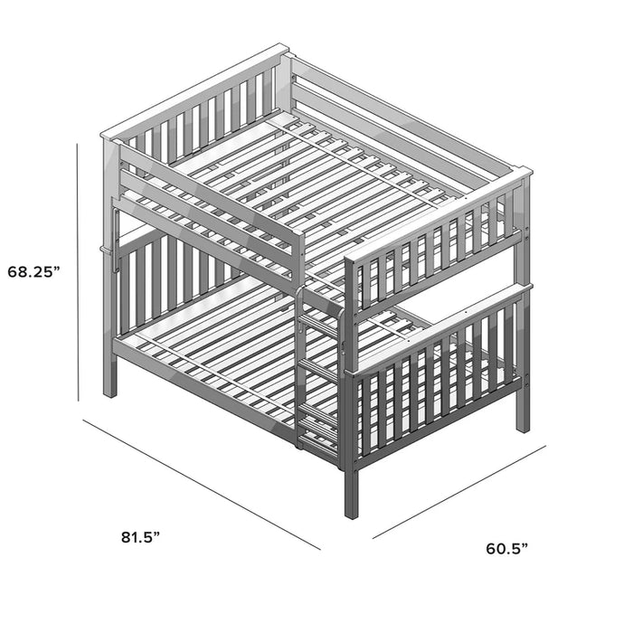 Jackpot Deluxe Bunk Bed, Full over Full-Holds 400 Lbs on Each Bed